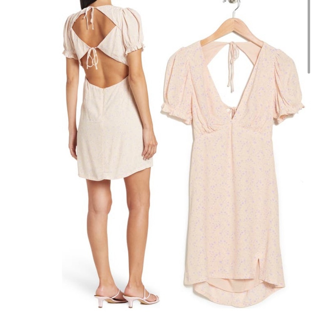 Sophie Rue deep v neck short sleeve dress